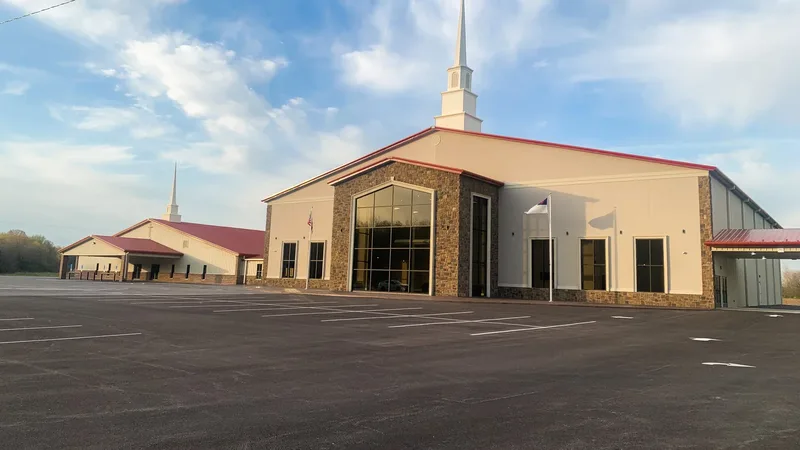 Maple Springs Baptist Church auditorium and education building in Rosie, Arkansas